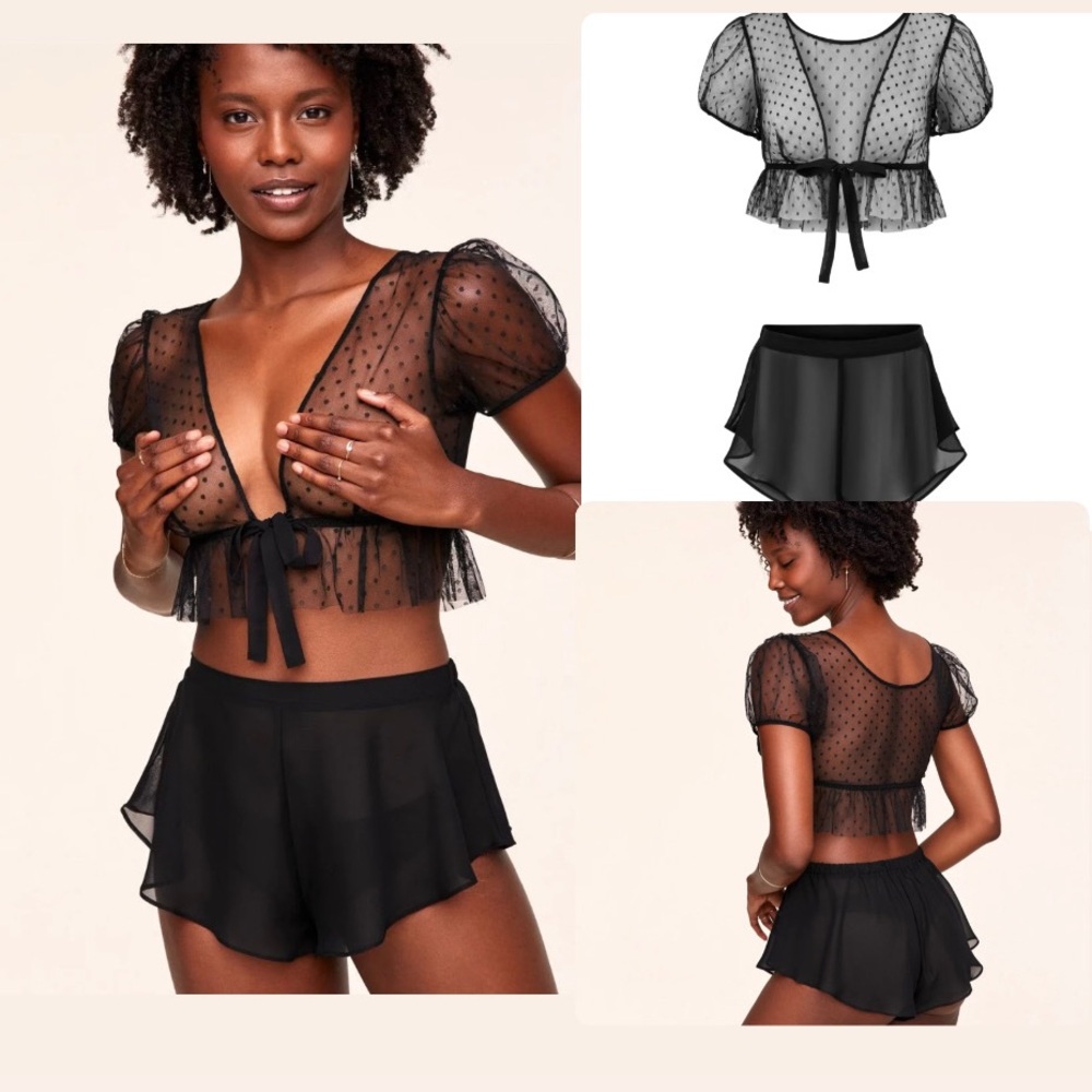 NWT (size small) Adore me Crop Top & Short Set - Picture 4 of 8